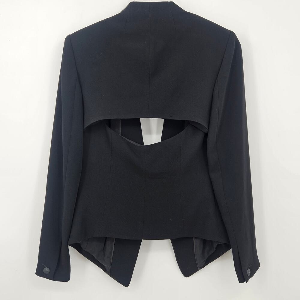 Rag & Bone Women's Teresa Cut Out‎ Peekaboo Back Blazer Black Size 2 - Picture 14 of 15